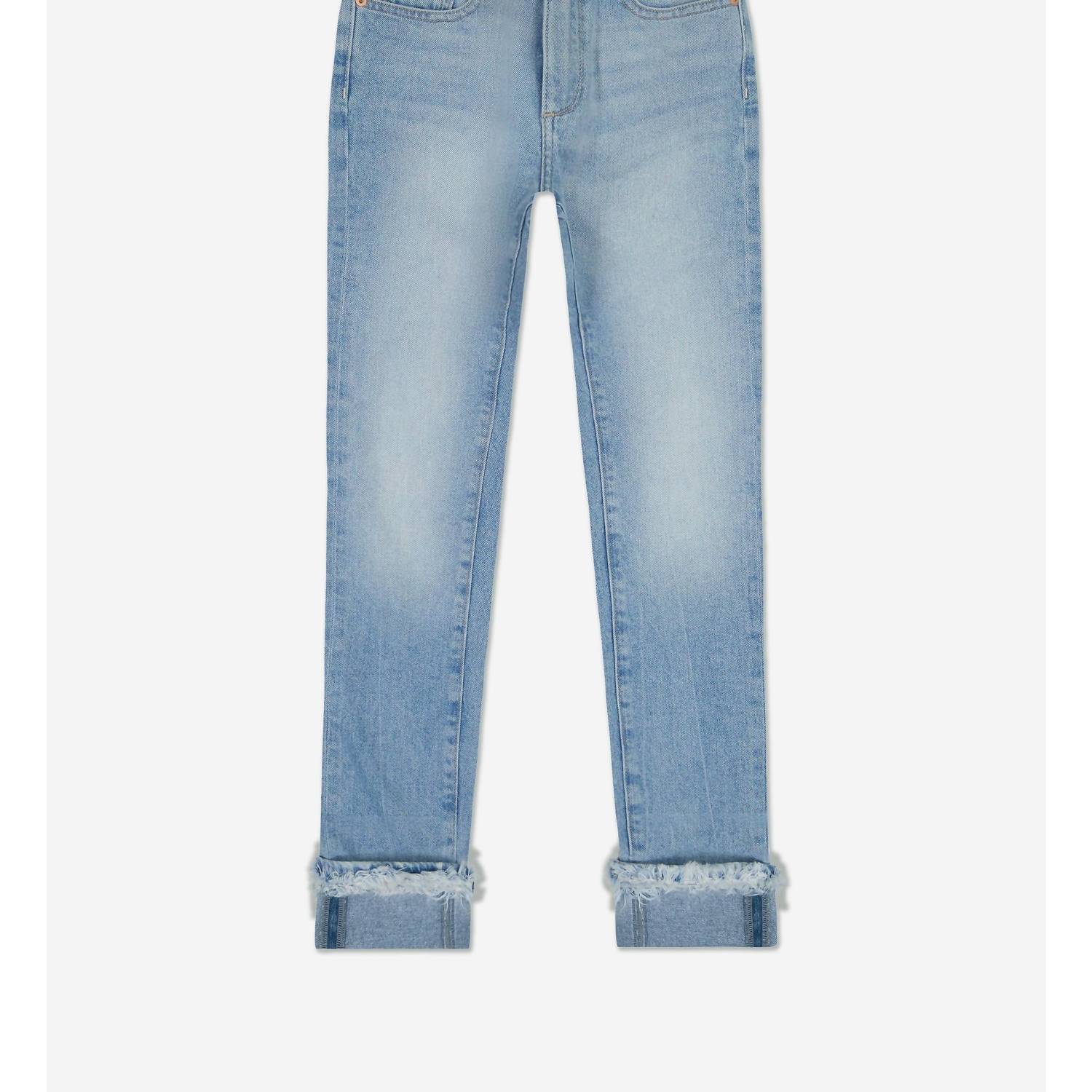 New Dl1961 - Kids' Girl's Emie Straight High Rise Jean In Fountain Fur